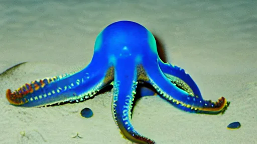 Blue Octopus Found in Galápagos Deep (Bild 1)