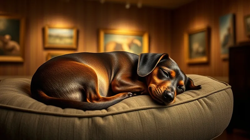 Hockney Sleeping Dachshund Painting Heads to Auction