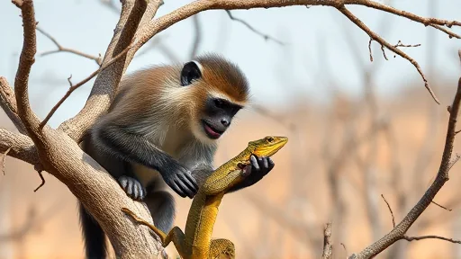 Monkeys Turn to Hunting When Fruit Runs Low (Bild 1)
