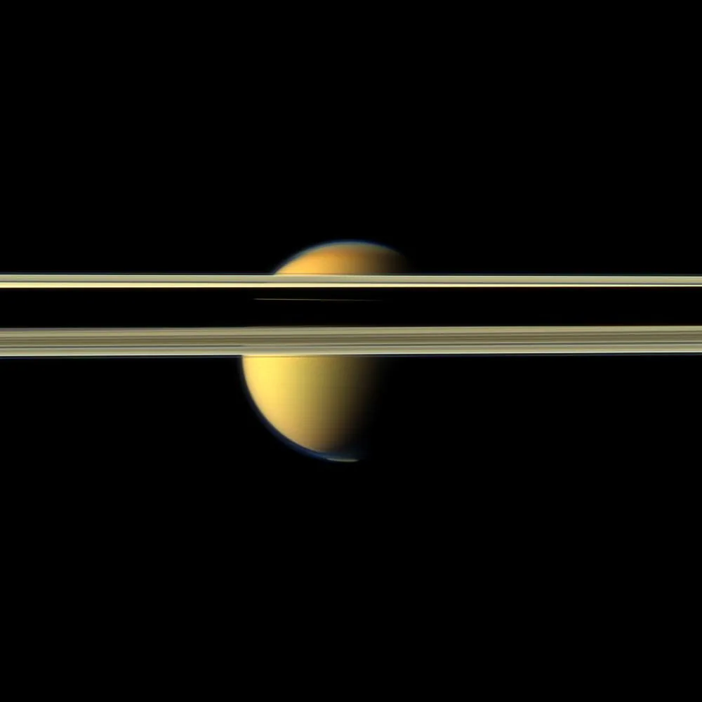 Saturns South Pole Reveals Ten Sided Atmospheric Wave